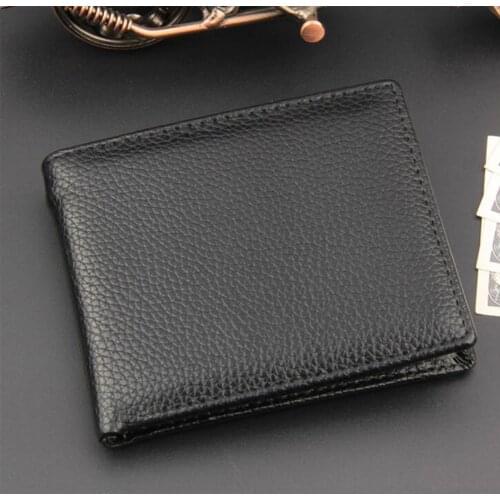 Practical Pocket Coin Bifold Casual Portable Purse Classic PU Leather Simple Men Wallet Card Holder Gift Slim #25