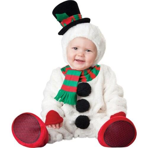 Baby Boys Girls Christmas Snowman Cartoon Cosplay Costumes Kid Xmas Series Halloween Jumpsuit Infant Newborn Photography Prop
