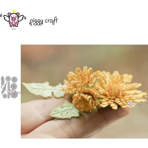 Piggy Craft metal cutting dies cut die mold Daisy flower decoration Scrapbook paper craft knife mould blade punch stencils dies