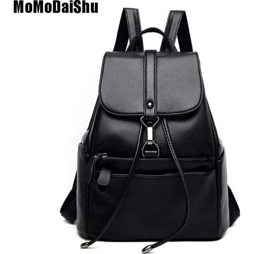 Fashion Womens Backpack Bag Soft Leather For Ladies Designer Travel Women Daypack Rucksack Leisure Travel Bag Sac A Dos 2021
