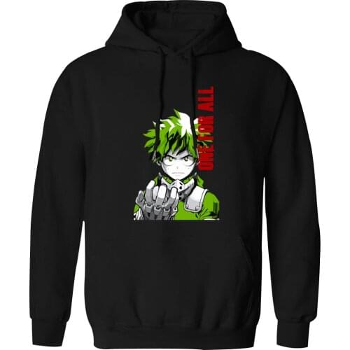 My Hero academy Hooded For Mens Hip Hop Long Sleeve Male Sweatshirt Vintage Outwear Mans Clothing Tops 2020 Fashion Pullovers