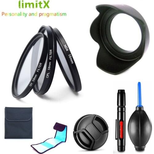 Filter kit UV CPL ND4 + Lens Hood + Lens Cap + Cleaning Pen for Nikon Coolpix P900 P950 P1000 Camera