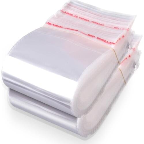 100pcs Plastic Thick Clear Transparent OPP Self Adhesive Seal Bag Resealable Poly Bags Bakery Cookie Cards Gift Making OPP Bag