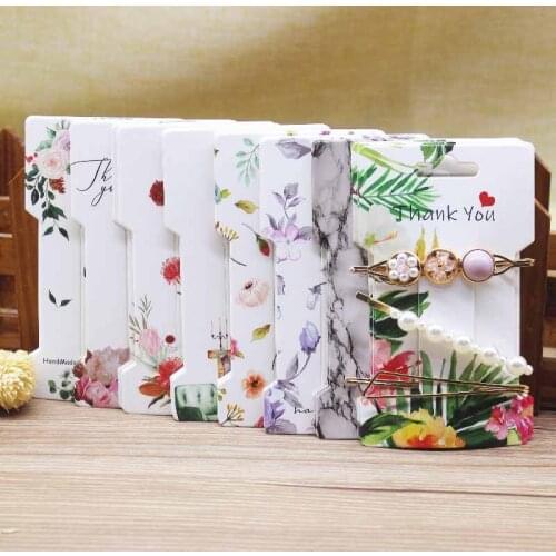 Gift card 50pcs Multi-style Hair Clip Card 11.5x6.5cm Hair Accessories Jewelry Display Card Hair Clip Packaging Classic Cards