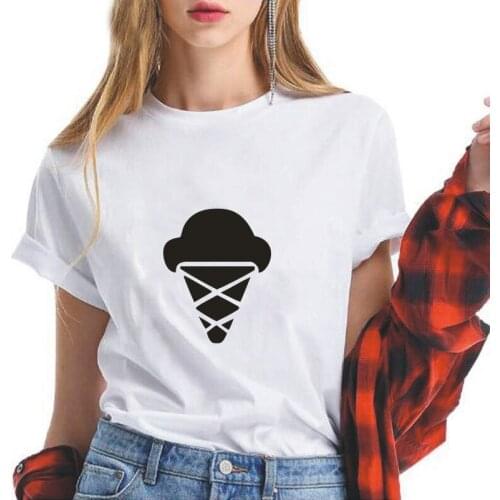 Casual Harajuku cotton T-shirt funny pattern printing short sleeve tops street 0-neck plus size T-shirt women clothes tees