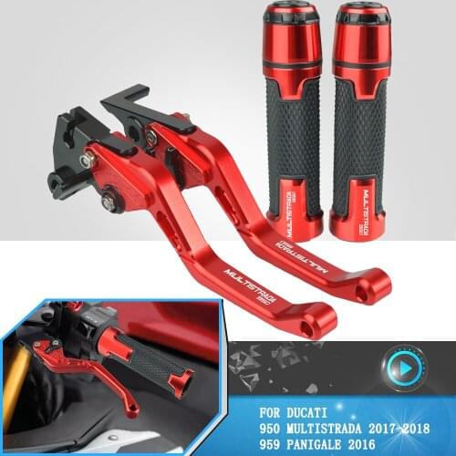 For DUCATI 950 MULTISTRADA 2017 2018 Motorcycle CNC Adjustable Brake Clutch Lever Handle Grips Handlebars Part 959 Panigale 2016