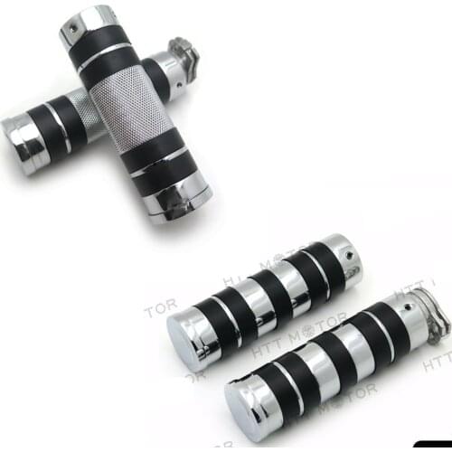 Aftermarket free shipping motorcycle parts 7/8'' HAND GRIPS Fit for Honda Kawasaki Suzuki Yamaha Shadow 600 VLX DLX CHROME