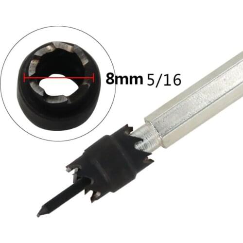 3/8" & 5/16" Rotary Spot Weld Drill Bit, Hex Shank Removal Solder Joint Electric Cutter, 6542 High Speed Steel Point Drill