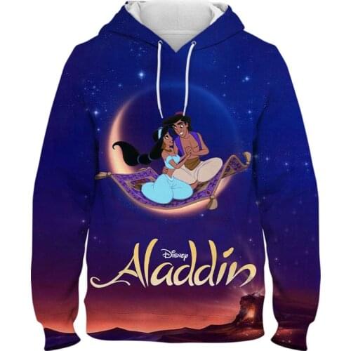 Disney Aladdin Hoodies Cool 3D Printed 2021Sweatshirts Men Women Children Fashion Long Sleeve Streetwear Boy Girl Kids jacket