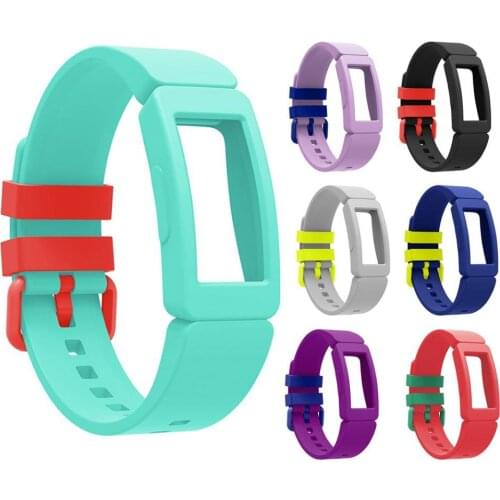 Smart Bracelet Adjustable Fashion Silicone Pin Buckle Replacement Soft Durable Wristband Watch Strap For Fitbit Inspire HR Ace 2