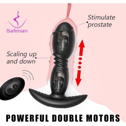 Men Prostate Massager Anal Plug Automatic Telescopic Women Vagina Stimulator Dildos Wireless Remote Control Thrusting Vibrator