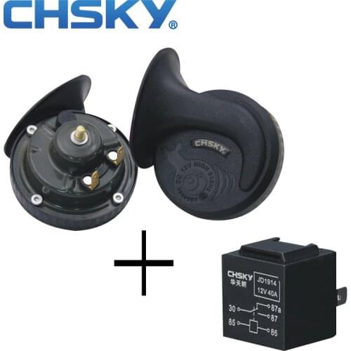 CHSKY Patent Product loud Car Klaxon Horn 12V car styling parts with 1 pc relay loudness 110db waterproof dustproof car horn