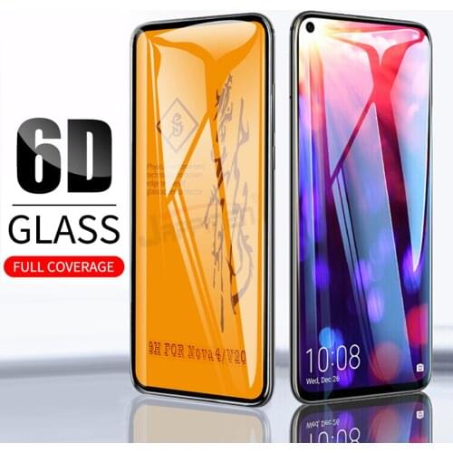 6D Full Glue Cover Tempered Glass For Huawei P40 Lite P30 Honor 20 Pro View 20 8X Nova 5T 3 3i Mate 20 P20 Pro Screen Protector