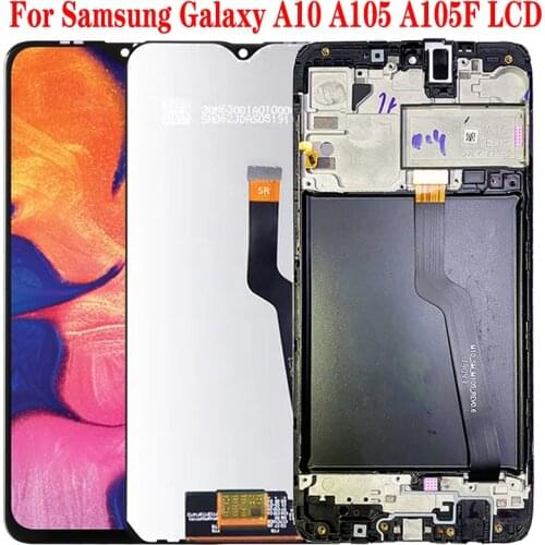 6.2"Original LCD For Samsung Galaxy A10 LCD Display Frame Assembly For Samsung 2019 A10 A105 A105F SM-A105F LCD Repair Parts