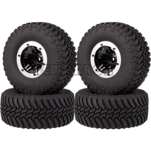 2.2 inch 4Pcs Beadlock Wheels Rim Hub & 130mm Rubber Tries For 1/10 RC Crawler Car YETI Traxxas TRX4 KM2 RR10 Wraith Axial SCX10