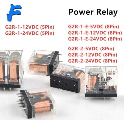 2PCS/Lot OMRON RELAY G2R-1-12VDC 10A G2R-2-24VDC 5A G2R-1-E-5VDC 16A 5V 12V 24V 110V 230V Brand New and Original Power Relay