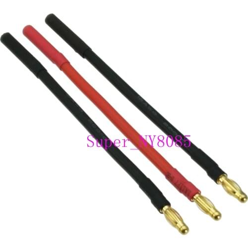 3pcs/set 4mm Banana Bullet Male to Female 12AWG 10CM Wire for RC Battery