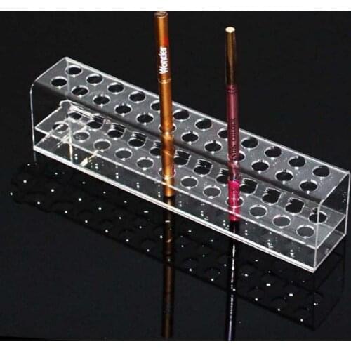 24 hole Acrylic Cosmetic box Jewelry box Eyebrow Pencil Pencil Brush Protector Makeup Brush Display Stand Organizer