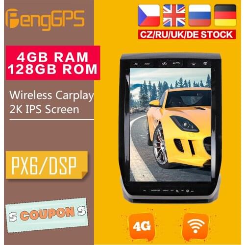 Android DVD Player For Ford F150 2015-2019 Multimeida Head Unit Car Stereo GPS Navigation Tesla IPS Touchscreen PX6 DSP 6Core