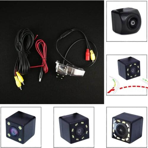 Fisheye Wireless Car CCD Night Vision 4 8 12 LED Reverse Rear View Camera Parking Assistance For Mazda 2 2008 2009