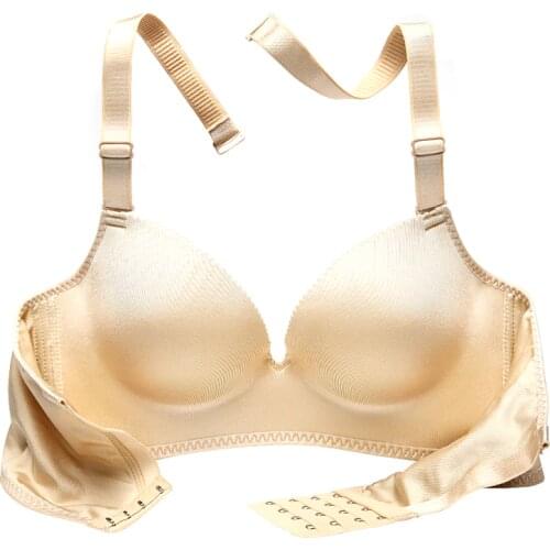 BRZFMRVL Fashion Sexy Women Bra Adjustable Cleavage Seamless Bra no rims Gather Super Push Up Bra 32 36 38 ABC cup big size bra