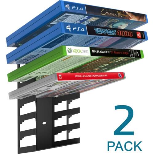 Monzlteck Video Game Case Storage Wall Mount(compatible for Xbox one/360，PlayStation4,nintendo switch)