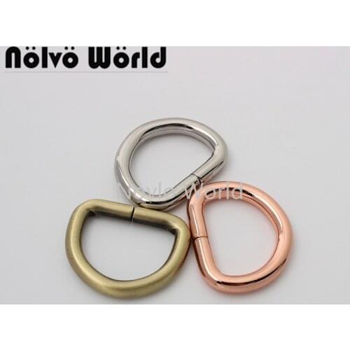 50 pieces 5 sizes 5.0mm wire 25-32-38mm inner non-welded d ring for backpack opened D buckle round edge bag accessories