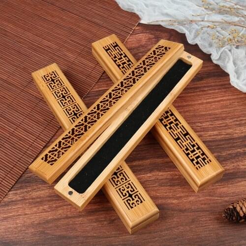Bamboo Wood Incense Stick Holder Ash Burner Wooden Incense Holder Burning Joss Insence Box Burner Ash Catcher