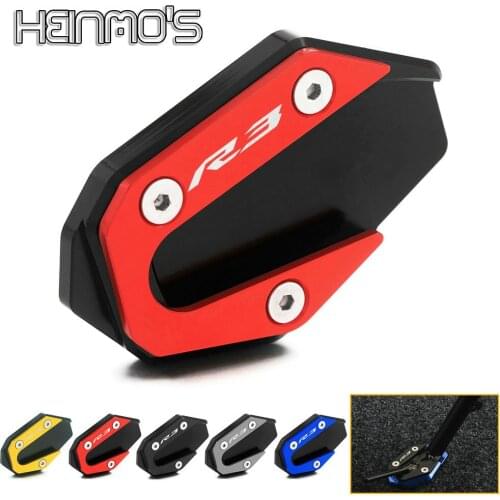 For Yamaha YZF R3 2015 2016 2017 2018 2019 2020 Accessories Motorcycle Side Stand Enlarge Kickstand Extension Pad YZF-R3 YZFR3