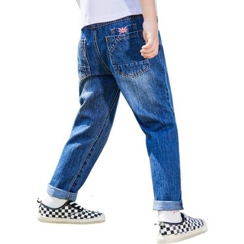 Boys Jeans Spring Autumn Fashion Brand Design Kids Casual Denim Pants For Teen Boy 3-14 Years Children Trousers LM069