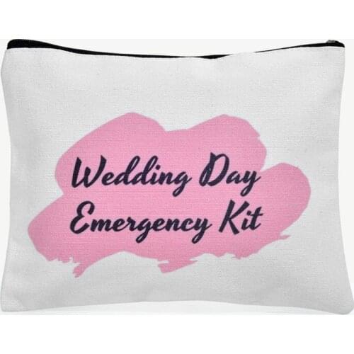 Wedding Day Emergency Survival Kit Cosmetic Bag mother of the groom bride bridesmaid maid of honor Bridal Shower gift present