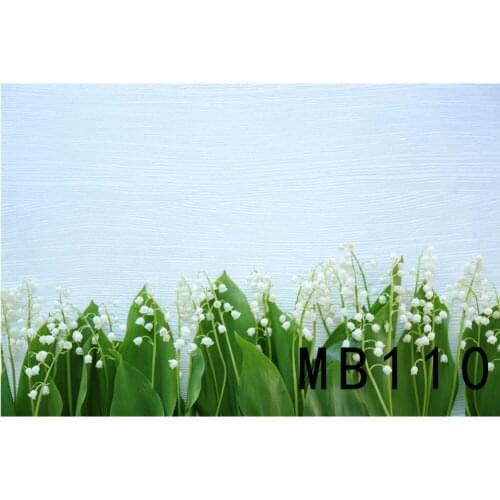 LB Polyester & Vinyl Backgrounds For Photo Studio Photography Backdrops Some Lily Of The Valley White Wooden Board Newborn Decor