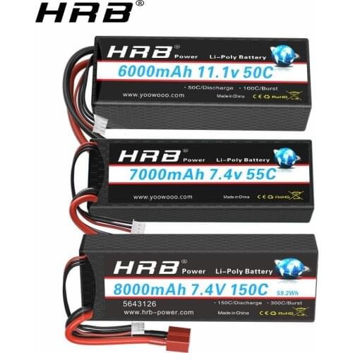 1/2 Packs YOUME 2S 6200mAh Lipo Battery 50C 7.4v Car Battery With T-Deans connector For Traxxas 1:8 1:10 RC Car Truck Helicopter