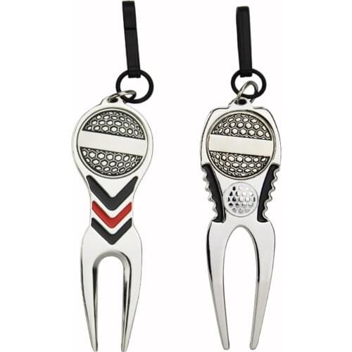 Golf Divot Repair Tool Golf Pitchfork Pitch Groove Cleaner Golf Training Aids Repair Tool Golf Accessories