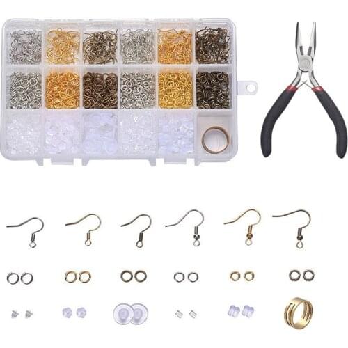 Copper Ear Hook Single Circle with Tools DIY Earrings Accessories Set Ornament Accessories jewelry making supplies wholesale