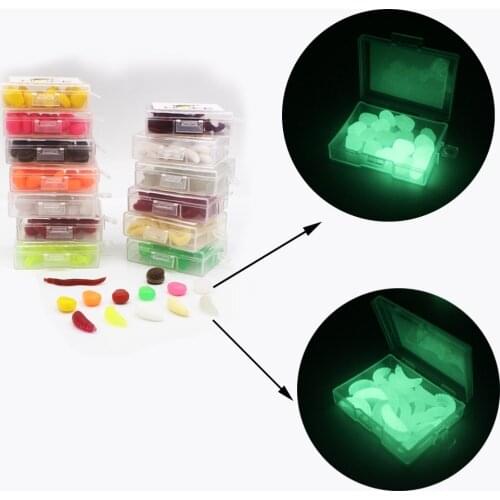 20Pcs/Lot 13 Kinds Of Color Fishing Soft Baits corn with corn smell maggot Grub The sturgeon carp Fishing Lures Floating baits