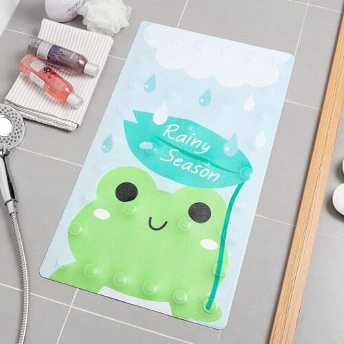 Bathroom Non-Slip Carpet PU Leather Ottomans Toilet Shower Tub Mat
