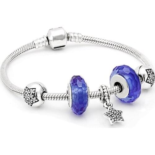 NEW New Arrival 100% 925 Sterling Silver Bracelet For Women With Heart Safety Chain ,Ice Charms Beads Fashion Jewelry Original