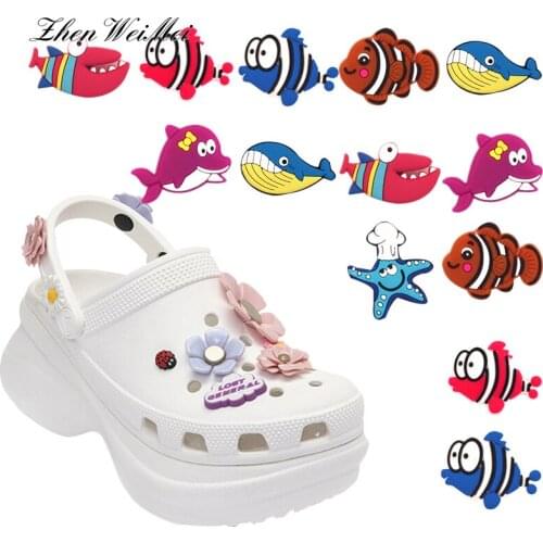 Shoe Charms Accessories Clownfish Novelty Marine Organism Shoe Accessories Shoe Buckle Apparel Bag Decoration Kids Party Gift