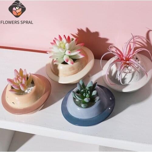 Simple Decorative Potted Gardening Ceramic Flower Pot Modern Home Decoration Planting Pot Plant Succulent Ceramic Flower Pot