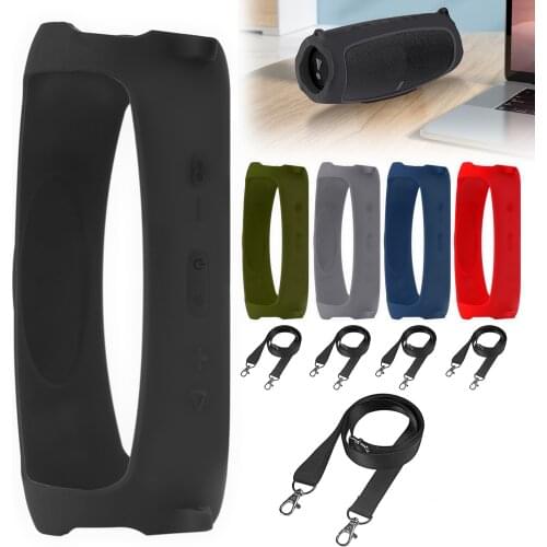 Silicone Case Skin Protective Cover Portable Speaker Protector Accessories For JBL Charge 5 Wireless Bluetooth Speaker