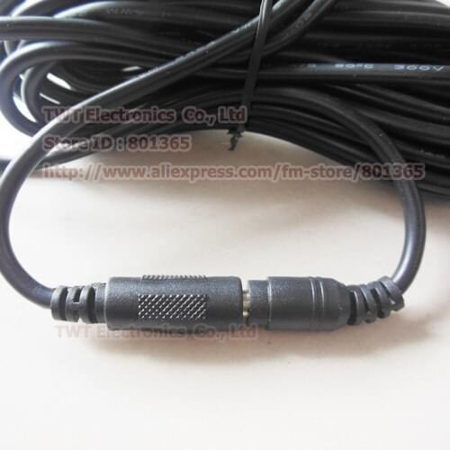 5M Length DC Power 5.5x2.1mm Male Plug To Female Extension Cable For CCTV Camera,5.5/2.1 Jack Socket Adapter,8pcs, Free shipping