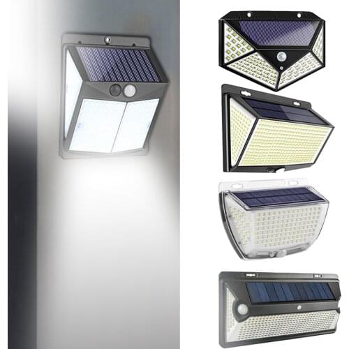 Outdoor Waterproof Solar Wall Light 310LED Wide Angle Human Body Sensor Light Solar Outdoor Solar Safety Light 1/2 Pcs