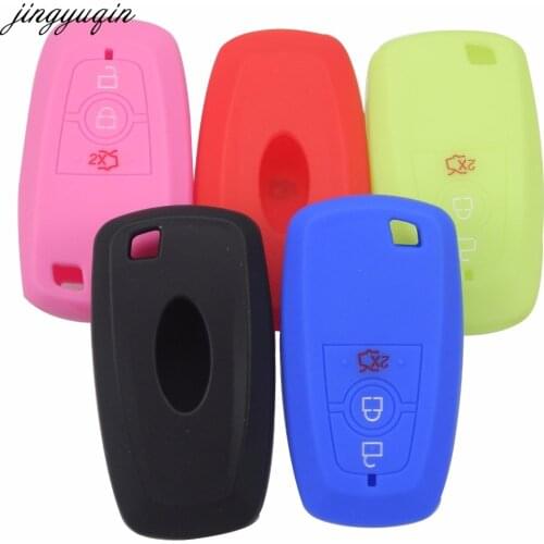 Jingyuqin 1 Btns Silicone Remote Car Key Case Cover For Ford Mondeo 2017