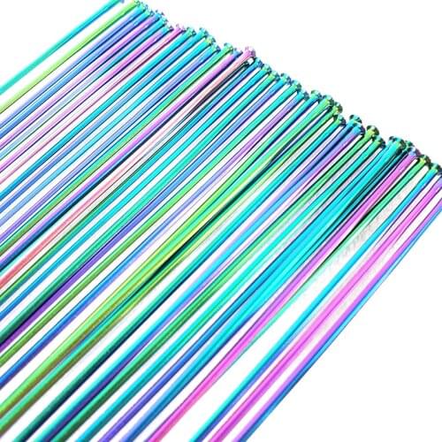 10pcs/lot Pillar WING 20 Rainbow Aero spokes straight pull 293mm 294mm 295mm 296mm 14G stainless steel Original Colorful spokes
