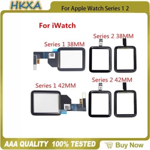 100% Tested New 38mm 42mm For Apple Watch Series 1 2 Touch Screen Digitizer Outer Glass Assembly Replacement