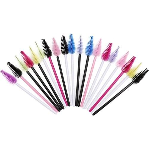 1000 pcs Eyelash Extension Tools Eyelashes Brushes Wholesale Water Drop Shape Nylon Material Mix Color Lashes Makeup Brushes