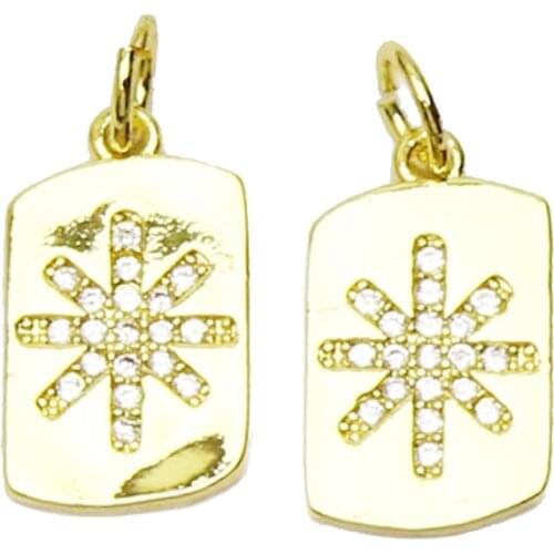 20Pcs Gold color zircon jewelry pendant Moon&star Tiny jewelry charms pendants Handmade women accessories pendants 7282