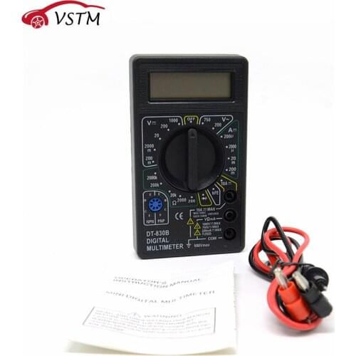 2018 Best LCD Digital Multimeter DT830B test DC AC Voltage DC Current Resistance tester Cost effective AC/DC Ammeter Voltmete