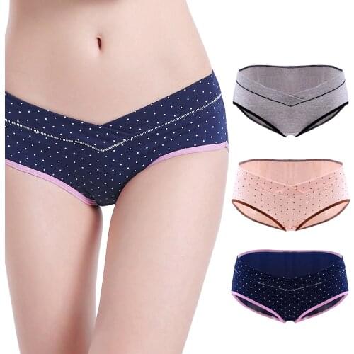 3PCS/Lot Maternity Underwear Panties for Pregnant Women Pregnancy Clothes U-shaped Low-Waist Briefs Intimates Panties XXL